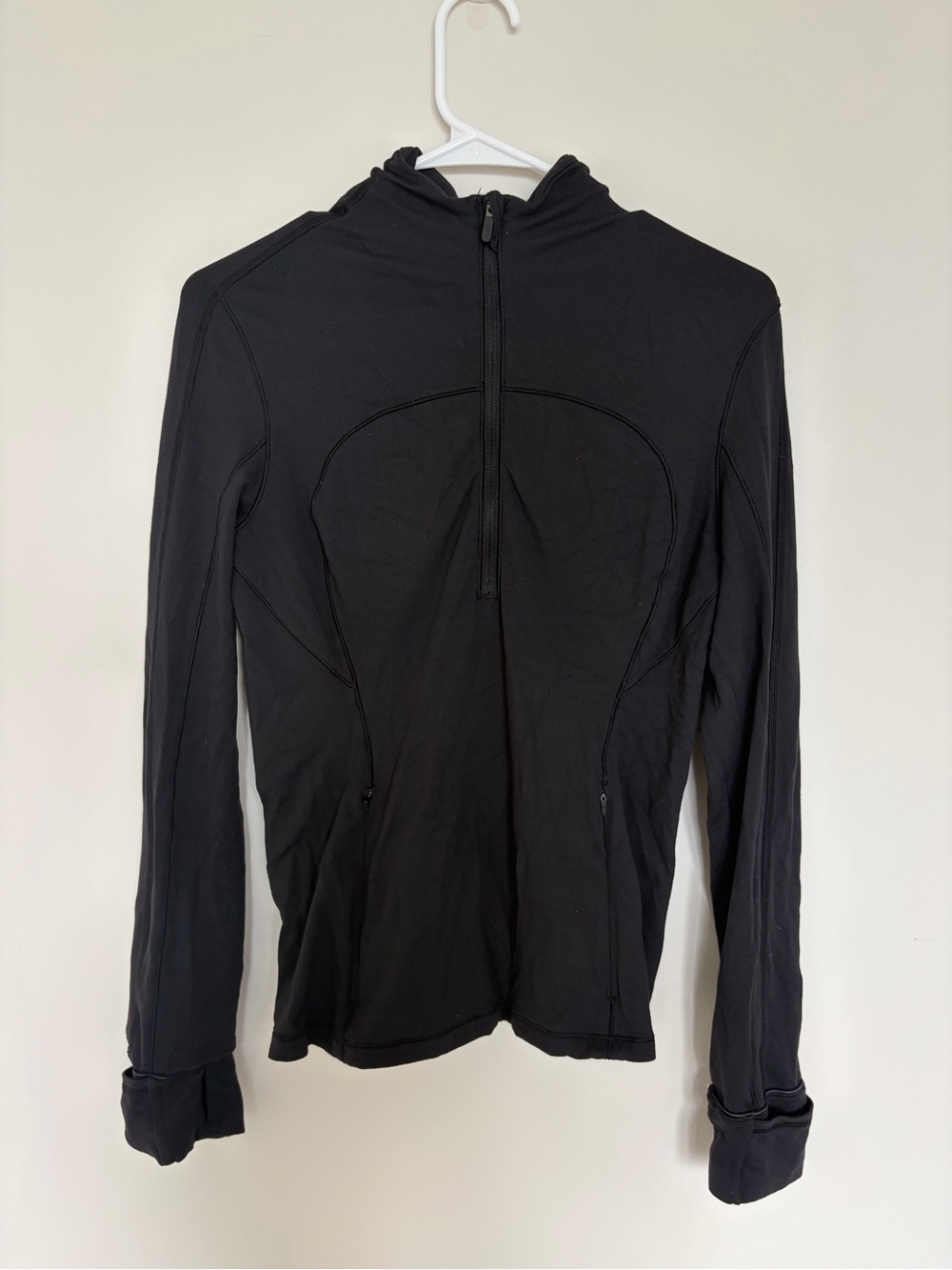 lululemon athletica Black Half-Zip Bomber-Style Jacket